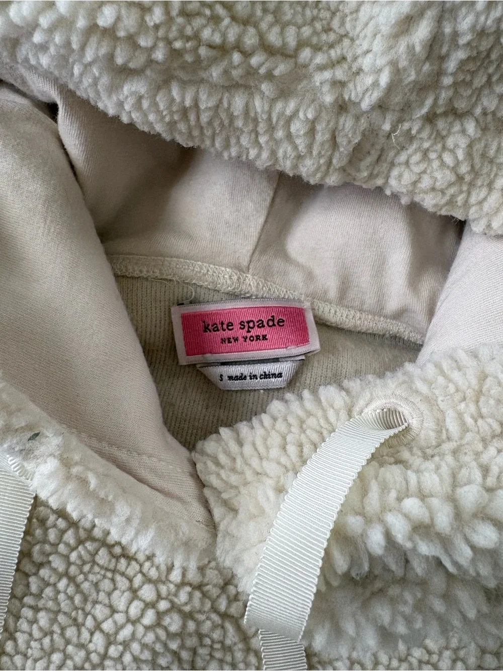 Kate Spade Sherpa Hoodie Size Small